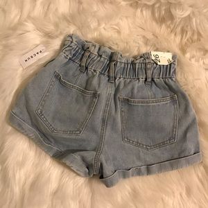 pacsun cherry paperbag shorts